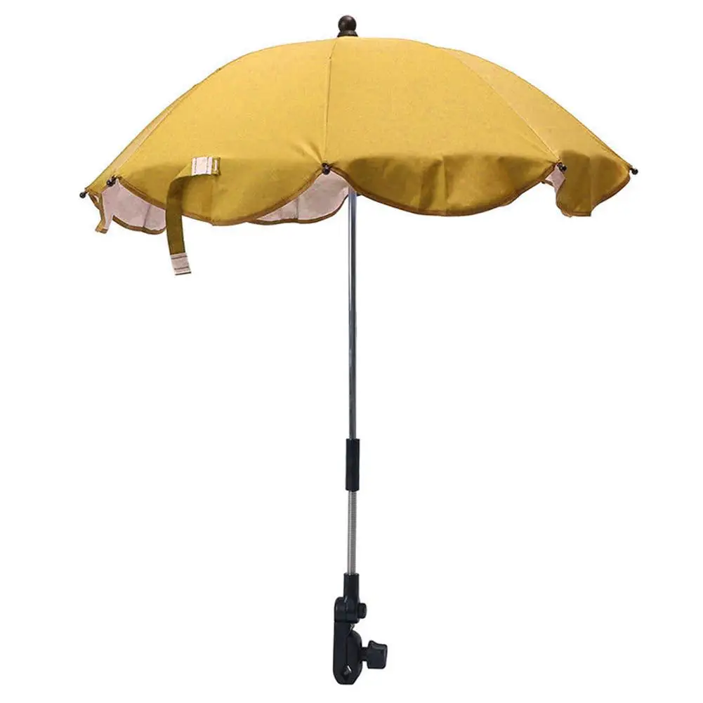 Детский зонтик от солнца, коляска, коляска, аксессуары для коляски, регулируемая детская коляска, зонтик, навес, чехлы - Цвет: Цвет: желтый