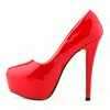 Sexy High Platform Party Shoes 2022 New Women Concise Solid Patent Leather High Heels Shoes Fashion Shallow Wedding Shoes Woman ► Photo 2/6