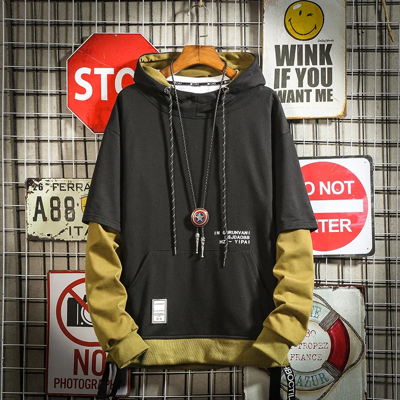 

2019 New Arrival Japan Harajuku Hoodies patchwork Printing Pullover Sweatshirt Hip Hop Streetwear 4XL Plus Size Clothing