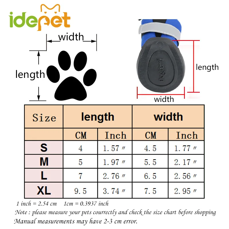 Весенняя Уличная обувь для больших собак; нескользящие ботинки для больших собак среднего размера; золотистый ретривер; Светоотражающая теплая обувь для домашних животных; 1by30