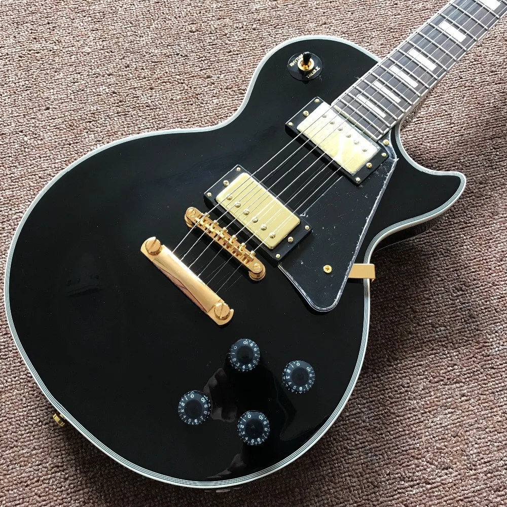 New arrival high quality Chinese black beautify Electric Guitar,Custom guitar with Gold color hardware, hot selling guitarra New arrival high quality Chinese black beautify Electric Guitar,Custom guitar with Gold color hardware, hot selling guitarra