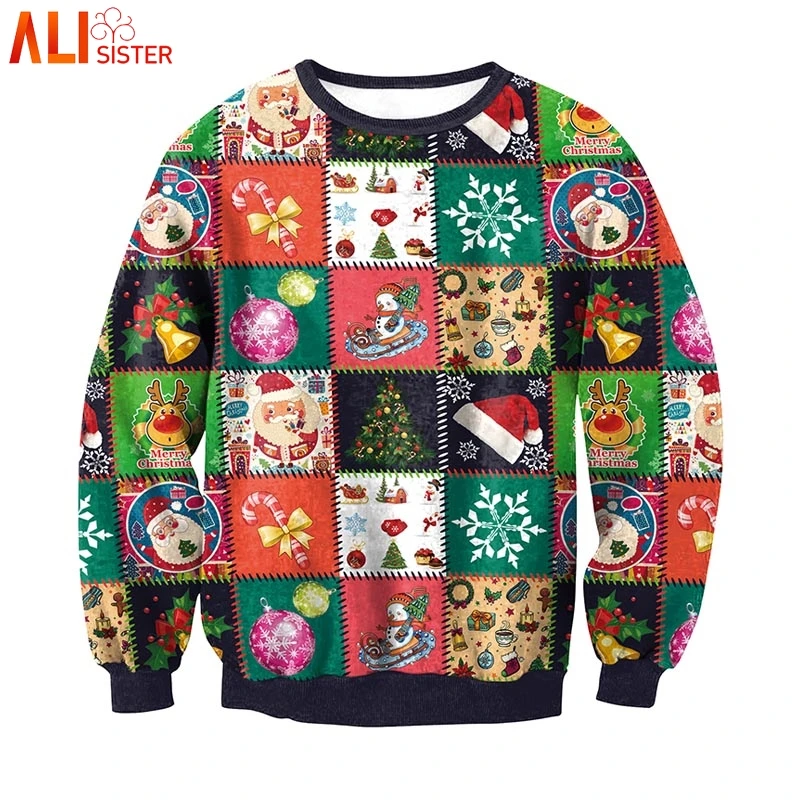  Alisister Long Sleeve Christmas Pullover 3d Print Sweatshirt Men Women Hoodies Funny Cosplay Party 