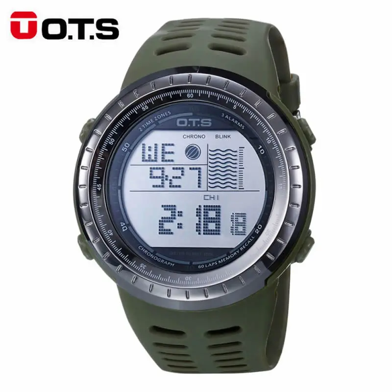 OTS Brand Men Military Sports Watches Fashion 50M Waterproof LED Digital Watch Men's Clock Wristwatches Relogio Masculino Montre