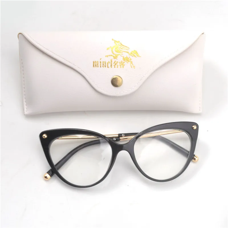 

mincl/ Brand Quality Cat Frames Retro Big Circle Eyeglasses Female Male Prescription Glasses Full Rimmed Round Glasses NX