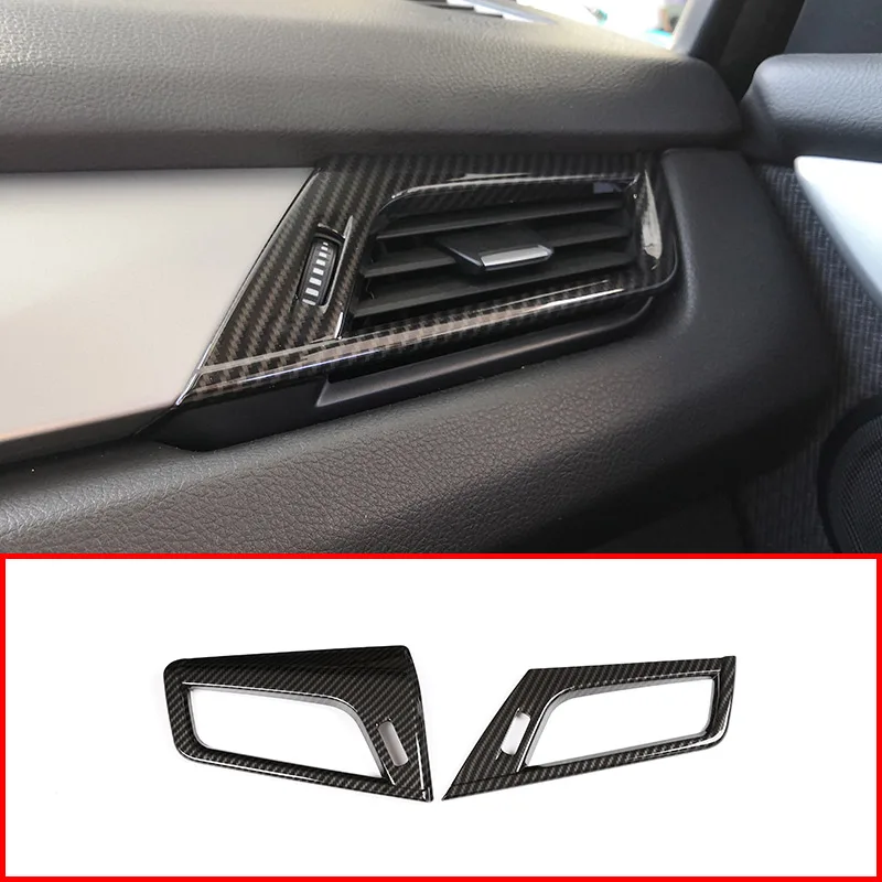 Carbon Fiber Style ABS Side Air Conditioning Vent Outlet Frame Trim For BMW 2 Series F45 F46 218i 220i 2015-2018 Car Accessories |