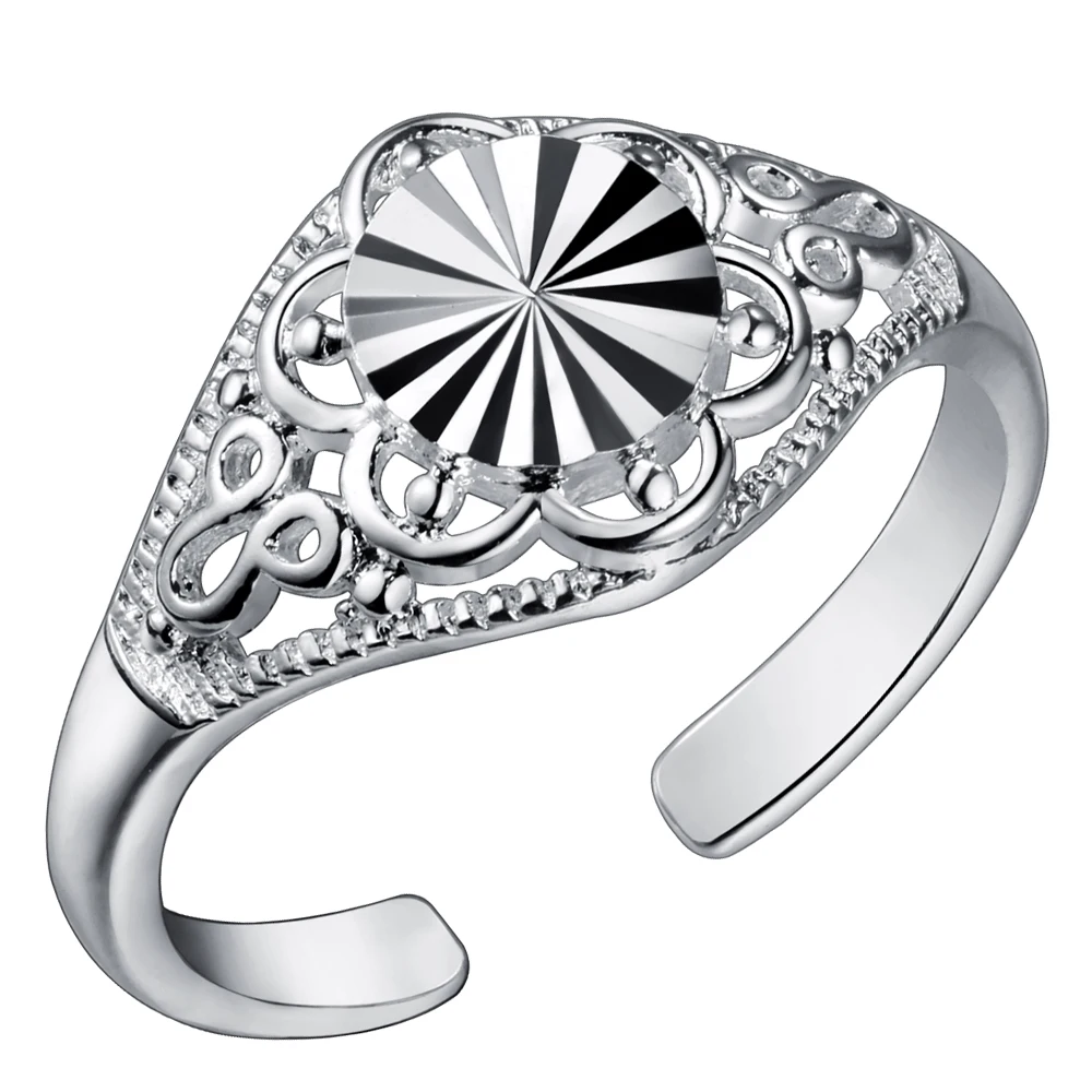 

2016 New Arrive wholesale free shipping Silver Plated Fashion Jewelry Ring Car Flower Ring Open Ring