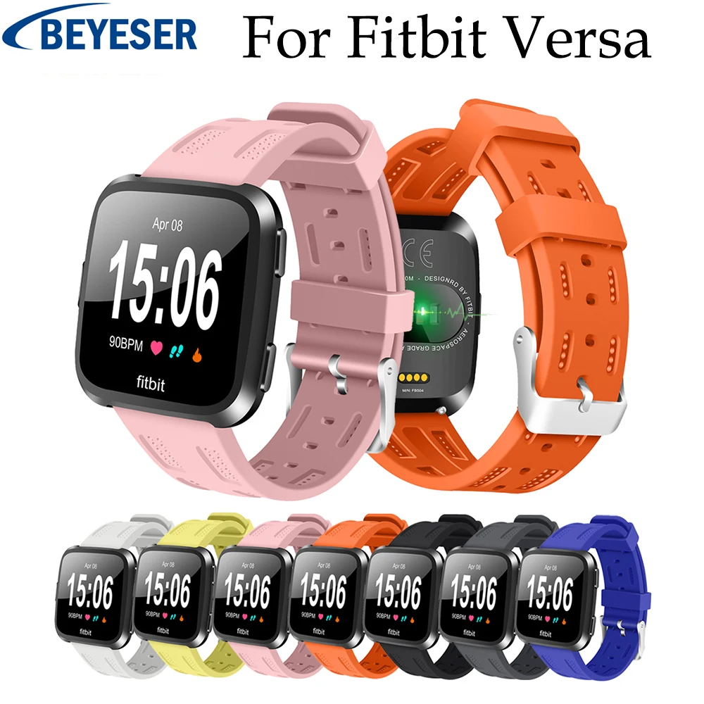 

6 colors replacement Silicone Sport Wristband for Fitbit Versa Watch Band Strap for Fitbit Versa Bracelet Wrist belt Watchband