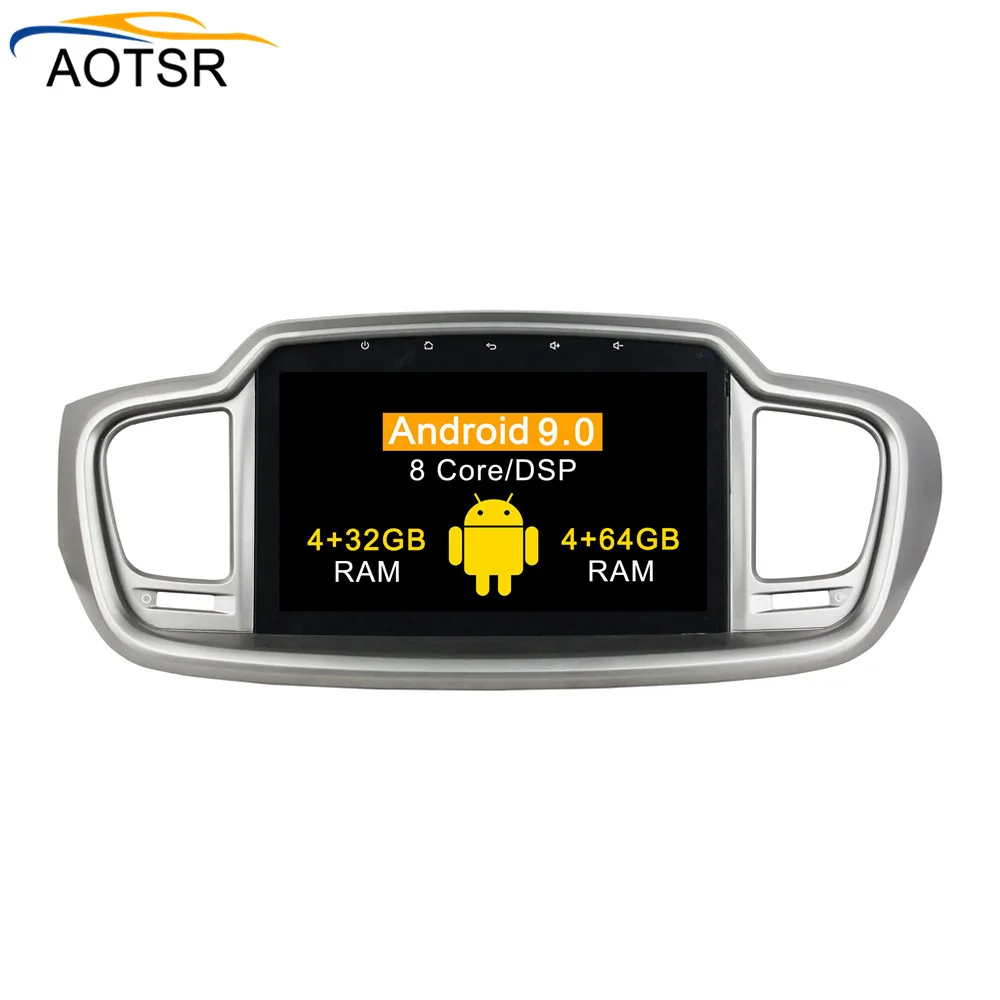 Flash Deal DSP 4+64 Android 9.0 Car DVD Player GPS Navigation Multimedia For Kia SORENTO 2015 2016 car auto radio video stereo BT head unit 3