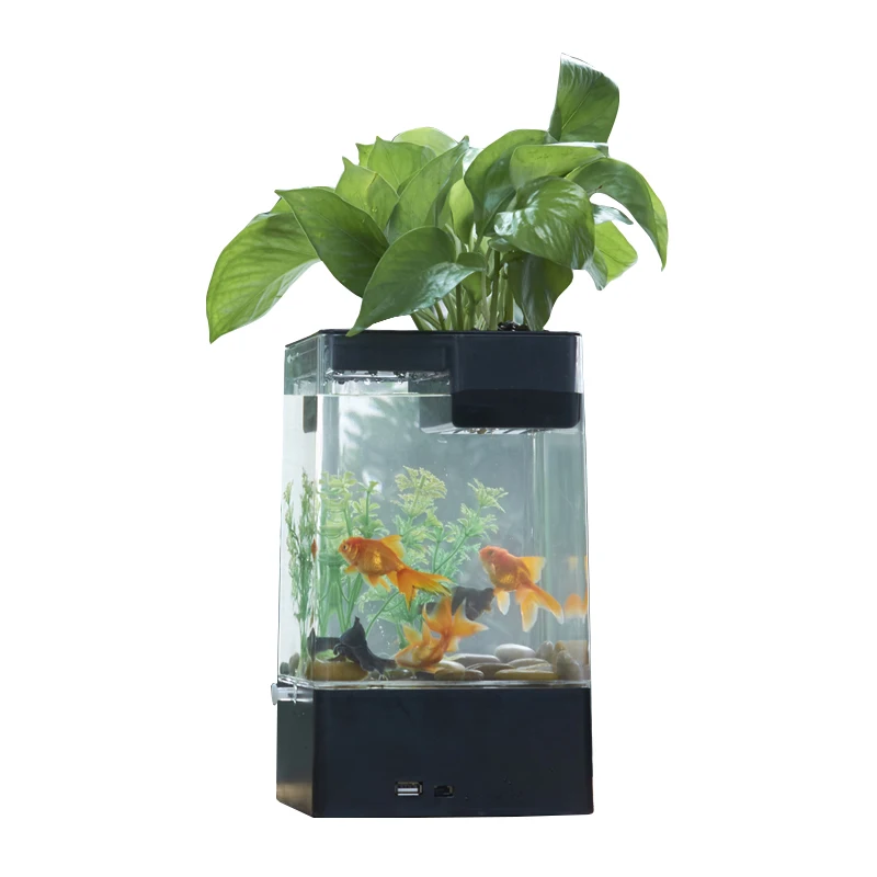 15 Novice Plastic Mini Desktop Fish Tank Ecological Aquarium