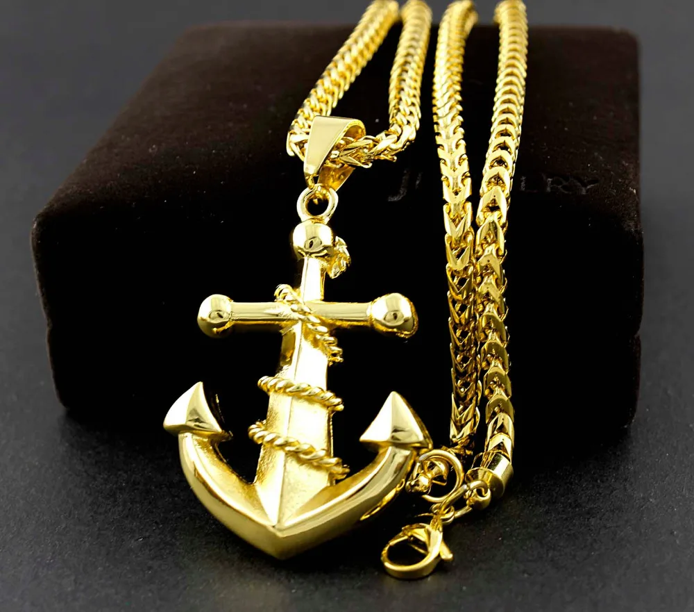 New Gold Stainless Steel Retro Anchor 