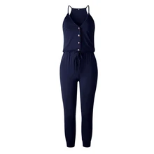 Women Jumpsuits 2019 Female Overalls Deep V Neck Bodysuits Elegant Summer Playsuits 2019 Sleeveless Solid Color Ladies Rompers Women Jumpsuits 2019 Female Overalls Deep V Neck Bodysuits Elegant Summer Playsuits 2019 Sleeveless Solid Color Ladies Rompers