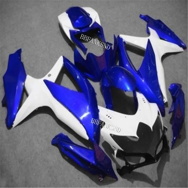 Мотоциклетный вставной обтекатель комплект для SUZUKI GSXR600 750 K8 08 09 GSXR 600 750 2008 2009 черно-голубые обтекатели