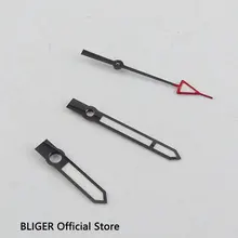 Абсолютно новые светящиеся часы BLIGER с черным краем и красной стрелкой, подходят для MIYOTA 8205 8215 821A DG2813, автоматический механизм