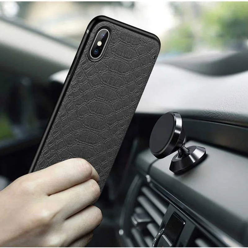 Ультратонкий чехол Boucho для iPhone XS Max XR чехлы с крокодиловой текстурой телефона 6 6s 7