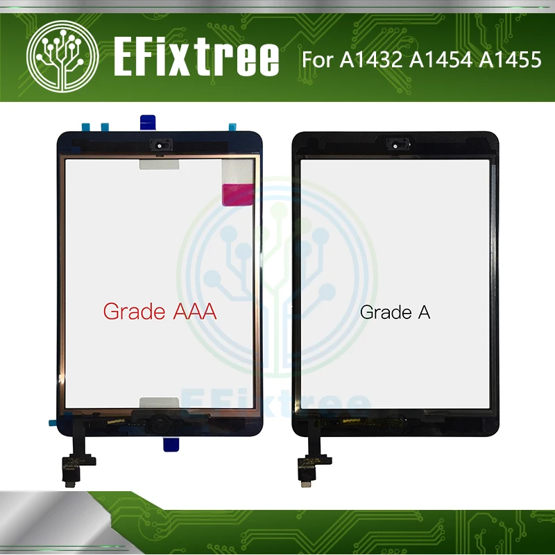 New iPad Mini 1 /& 2 Glass Digitizer Touch Screen IC Chip Flex BLACK Assembly