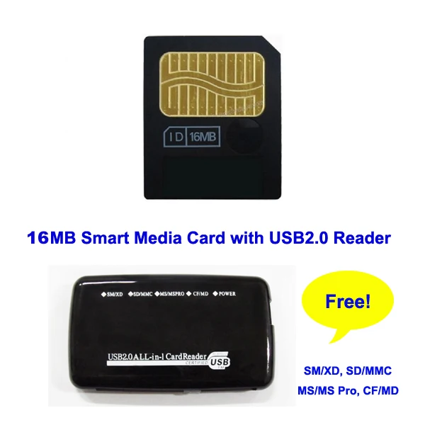 8 Мб 16 Мб 32 Мб 64 Мб 128 МБ смарт-медиа карта с SD XD MMC CF MS DUO SM кард-ридер