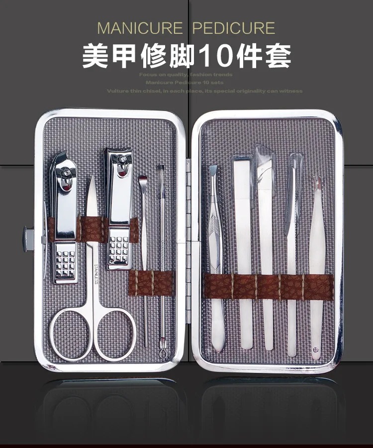 Arte do Unha Kits de Manicure Unha Tesoura Pinça Faca Conjuntos Profissional Clipper Dedo Alicate Frete Grátis 4 tesoura pinça faca conjuntos profissional clipper dedo alicate frete grátis