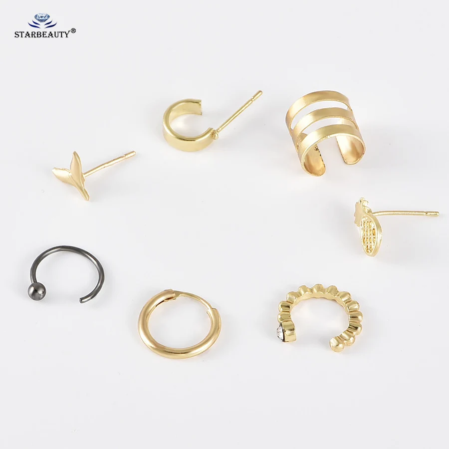 Starbeauty 7 шт./лот ананас пирсинг для козелка ушной раковины Daith серьги ювелирные изделия поддельный пирсинг искусственный пирсинг oreille поддельные серьги