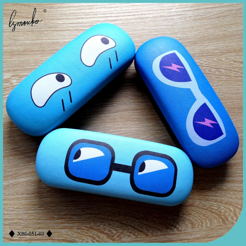 

Lymouko Cartoon Funny Eyes Sunglasses Metal Reading Glasses Case for Kit Holder Container PU Optical Glasses Box