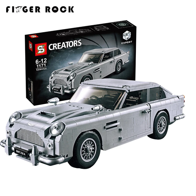 

Building Blocks Compatible Brand 10262 1314Pcs Technic Series Creator Aston Martin DB5 Assemble Bricks Toys For Adults Gifts