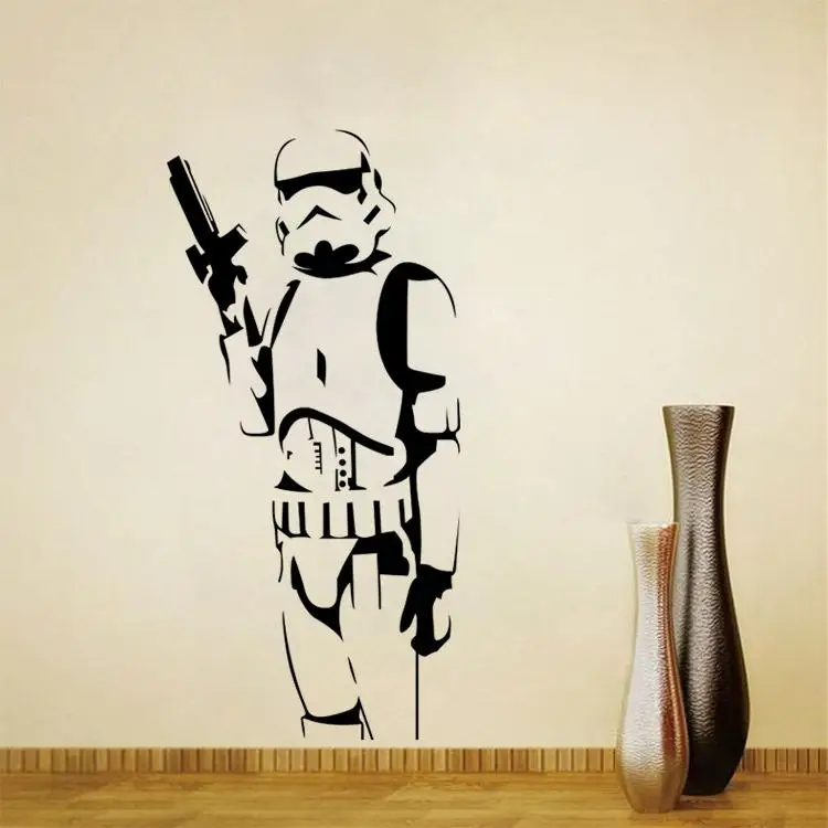 L9 Star Wars Large Wall Decals Silhouette DIY Home Decoration Mural