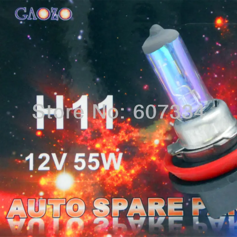 

Stock Shipping Car Spare Halogen Lamp H11(PGJ19-2) 12V/55W For Universal Replacement Rainbow Gold Color Headlight Foglight
