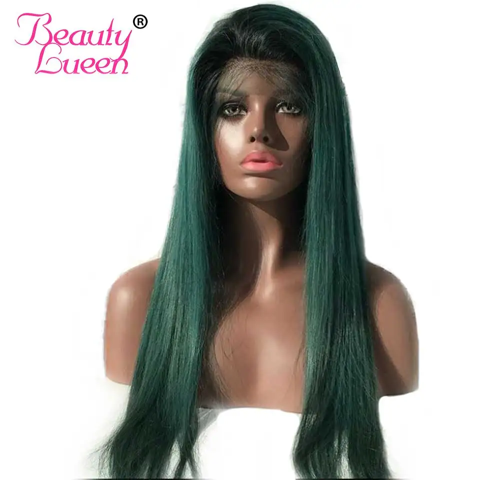 Buy Dark Green Human Hair Wig Lace Front Human Hair