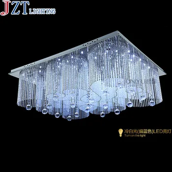 

Modern Romatic Heart-Shape Crystal Ceiling Light E14*16 Weight 20kg Rectangular Aluminum LED Crystal Lamp With Remote Controll