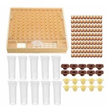 110 шт инструменты для пчеловодства набор оборудования вывод маток системы культивирования коробки пластиковые пчелиные клетки чашки комплект чашек маточная Клеточка