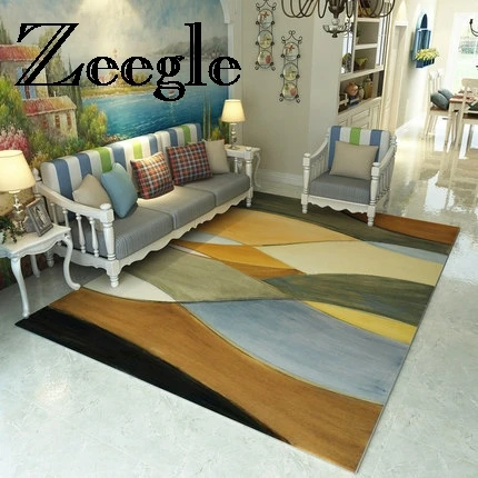 Zeegle مجردة الطلاء السجاد غرفة نوم السرير السجاد ديكور المنزل منطقة البساط عدم الانزلاق أريكة طاولة الطابق حصيرة سجادة غرفة معيشة الاطفال الب...