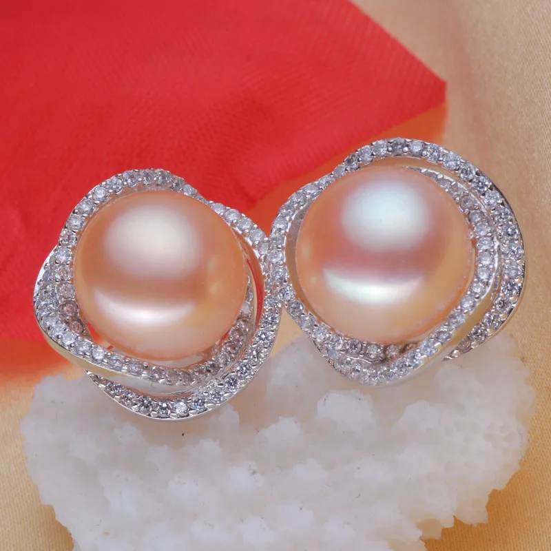 925 silver real natural big bright pearl natural freshwater pearls rich money 12mm 13mm font b
