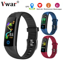 Смарт-браслет Vwar S5 с Bluetooth, пульсометром, фитнес-браслет, IP68, водонепроницаемый, для измерения артериального давления, кислородный монитор, трекер активности, умный Браслет