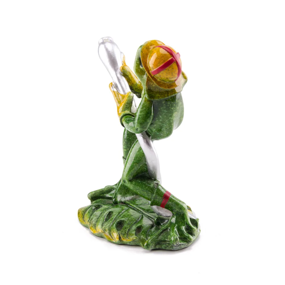 Смола пожарный лягушка пожарный глазурованная фигурка пожарный Модель Скульптура Исследование Спальня украшение садового орнамента ремесла