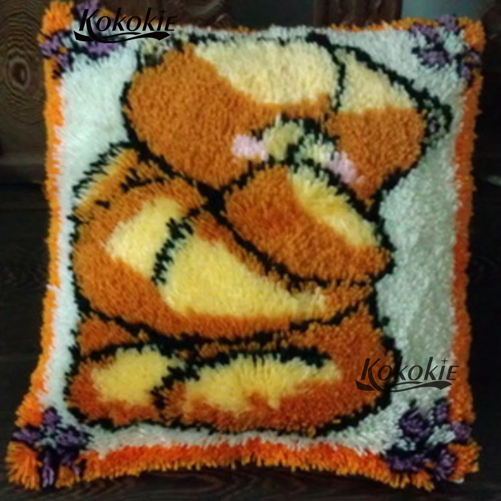 Cross stitch sets sale Cushion embroidery yarn handicraft Crocheting Rug latch hook pillow handmade diy carpet decoration | Дом и сад