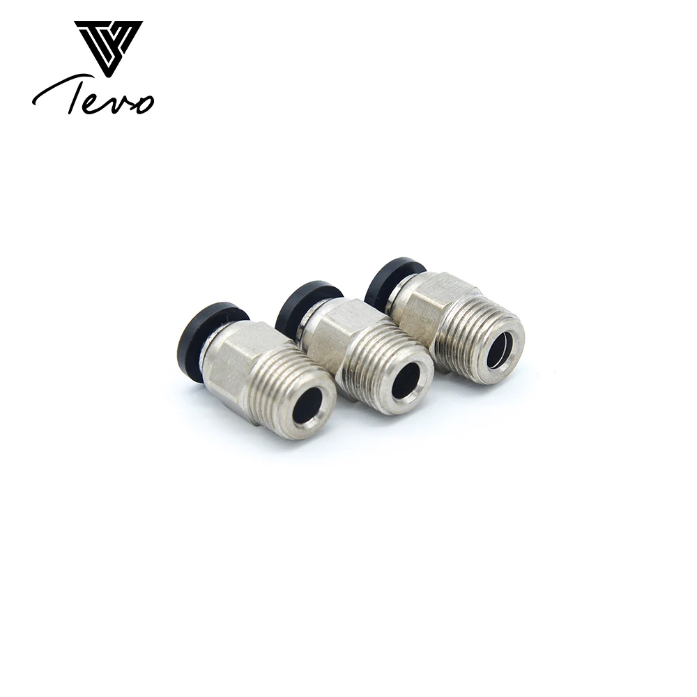 

10PCS Pneumatic Connector PC4-01 1.75mm PTFE Tube Quick Coupler Feed inlet For J-head Fittings Reprap Hotend Fits 3D Printer