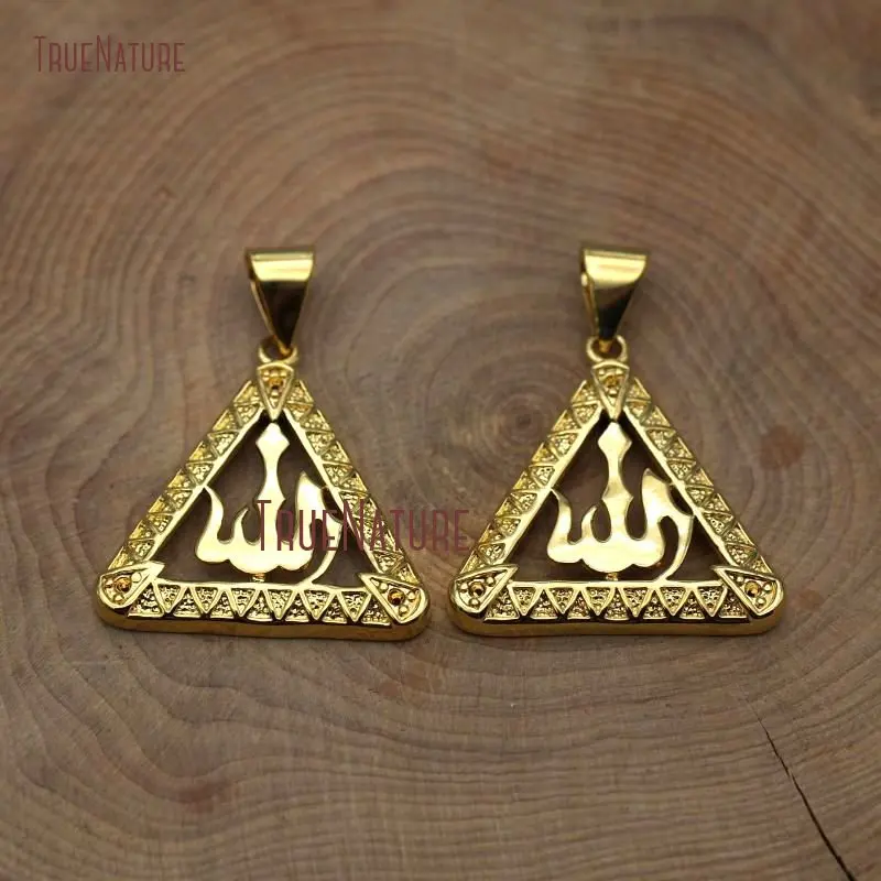 20171218-PM6967- Copper Pendant Muslim Gold Plated Allah Trangle Pendant_2