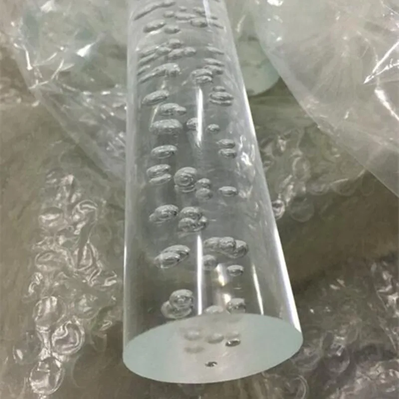 Acrylic Bubble Rod Clear Dia 5 20mm 10 6 150 to 600mm Long Bar Food Safe 15 