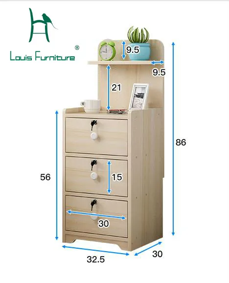 Луи Мода тумбочки прикроватный Шкаф современная спальня простой прикроватный Европейский имитация дерева хранения Маленький