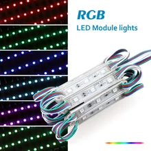 Светодиодный модуль 5050 RGB DC12V водонепроницаемый дизайн рекламы, СВЕТОДИОДНЫЙ знак, магазин баннер светодиодный модули 3 типа супер яркое освещение 20 шт