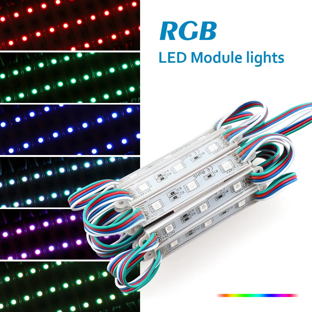 Светодиодный модуль 5050 RGB DC12V водонепроницаемый дизайн рекламы, СВЕТОДИОДНЫЙ знак, магазин баннер светодиодный модули 3 типа супер яркое