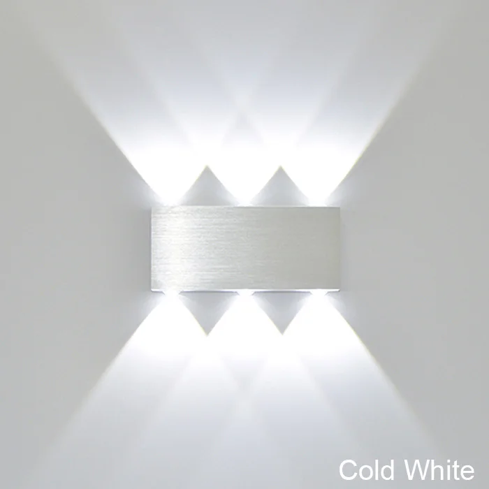 YooE Крытый 6 Вт светодиодный настенные светильники AC100V/220 V Алюминий украсить стены бра для спальни светодиодный настенный светильник Теплый/Холодный белый/желтый/красочные - Цвет абажура: Cold White