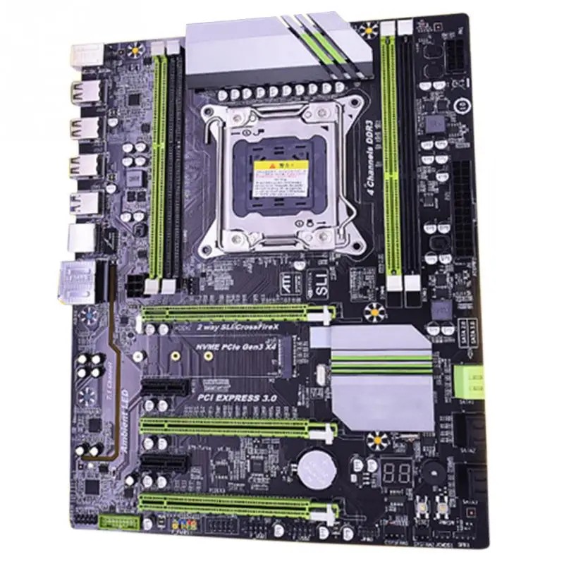 Intel X79 Socket LGA 2011 материнская плата светильник ATX 4 DDR3 64 GB ECC RECC USB 3,0 M.2 SATA 3,0 NVME для Xeon Electronic Sport