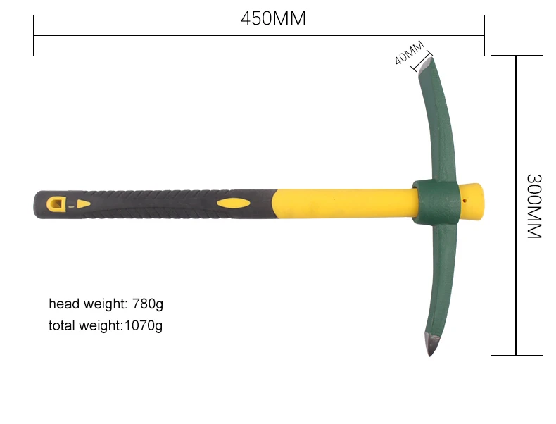 Средний размер палочки топор Открытый Кемпинг Mattock легкий вес стекловолокна ручка садовый выбор культивирование овощей ручные инструменты
