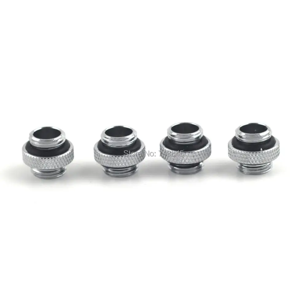 

Silver Chrome G1/4" Male to Male Fitting for Computer Water Cooling System Through joint straight joint(4 PCS)