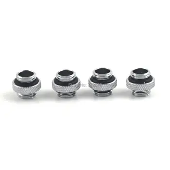 

Silver Chrome G1/4" Male to Male Fitting for Computer Water Cooling System Through joint straight joint(4 PCS)