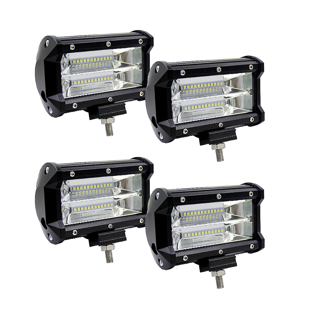 

5 Inch 72W Four Rows Led Light Bar 6000K 10800LM Car Work Light Outdoor Modified Off-Road Roof Light Bar Daytime Running Lights