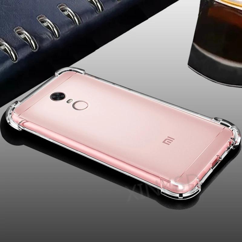 

Shockproof Clear TPU Cases for Xiaomi Mi5X Mi A1 Case for Xiaomi Redmi Note 4X 5A 4 4X Pro 4A Anti-Knock Silicone 360 Full Body