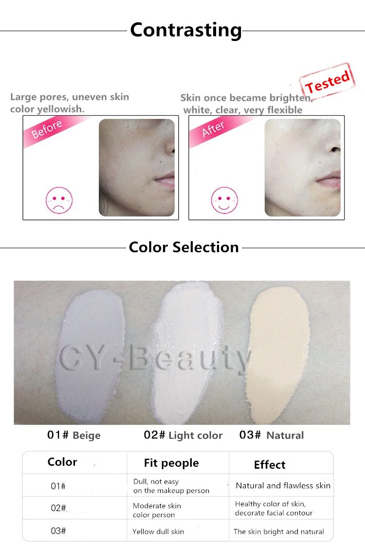 Лидер продаж макияж Корея идеальный чехол BB крем Увлажняющая Основа CC Косметика 40 г