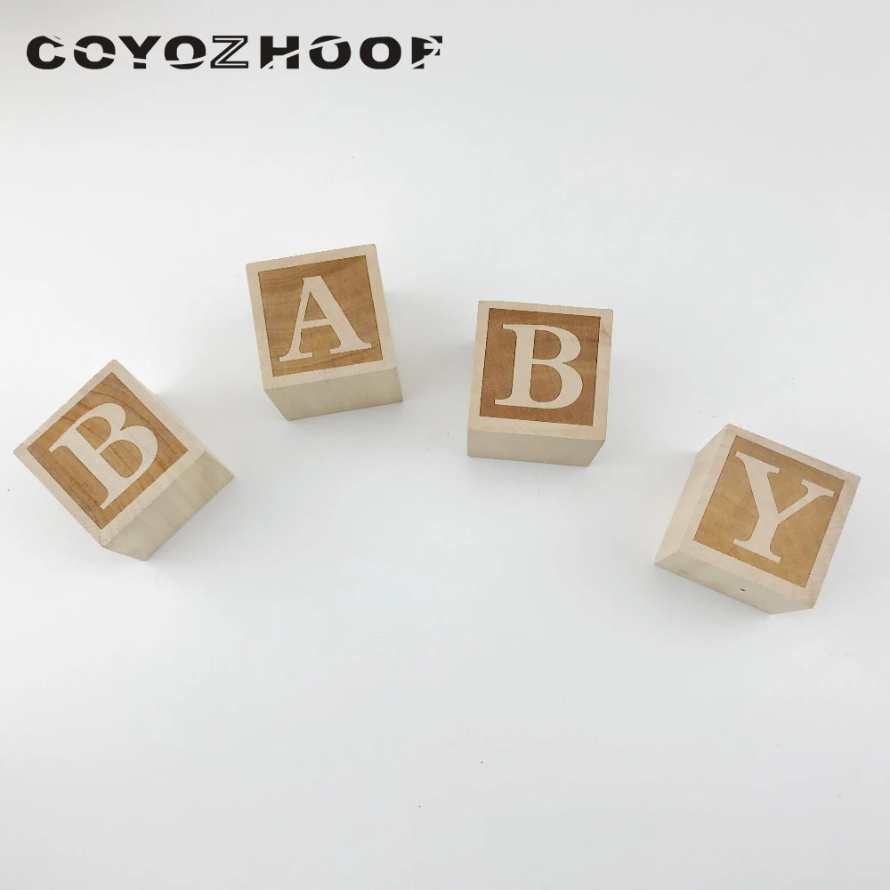 Nursery Baby 26Pc Letter Blocks Toy 4cm Alphabet Blocks Rustic Baby Girl or  Boys Decor Christmas Kids Gifts Children Toys - AliExpress