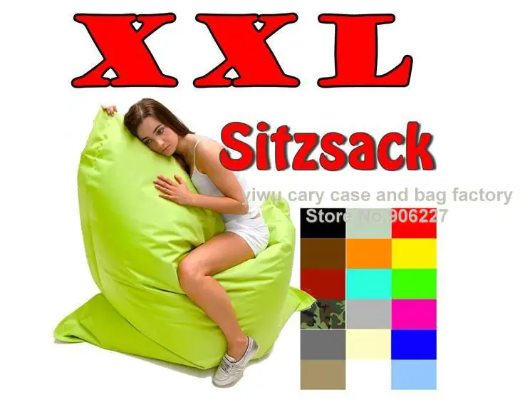cheap XXL large adults sitzsack beanbag , relaxing bean bag lounger, high quality bean seat , lazy cushion , no filler free shipping